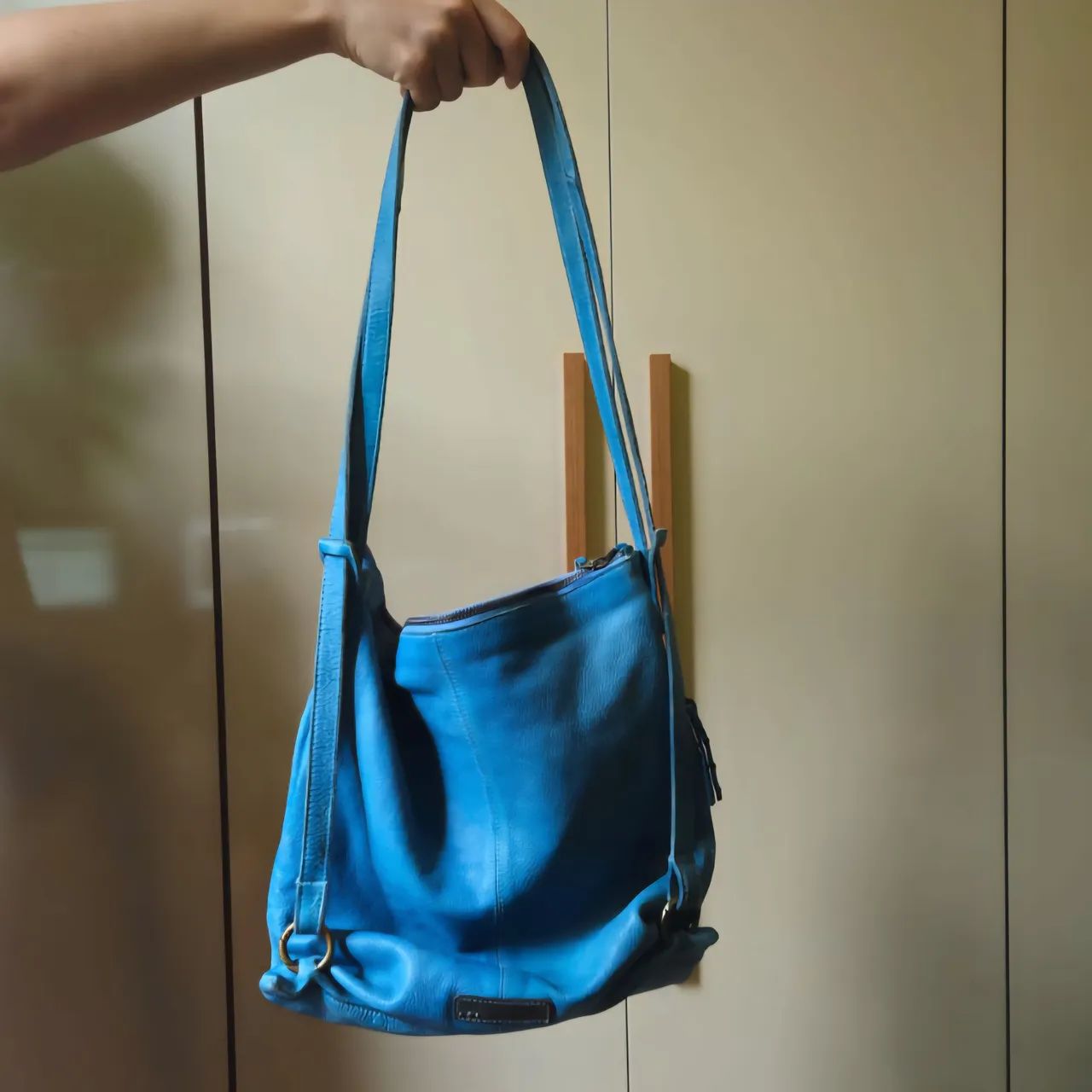 Bolsa mochila de couro italiana - Foto 4