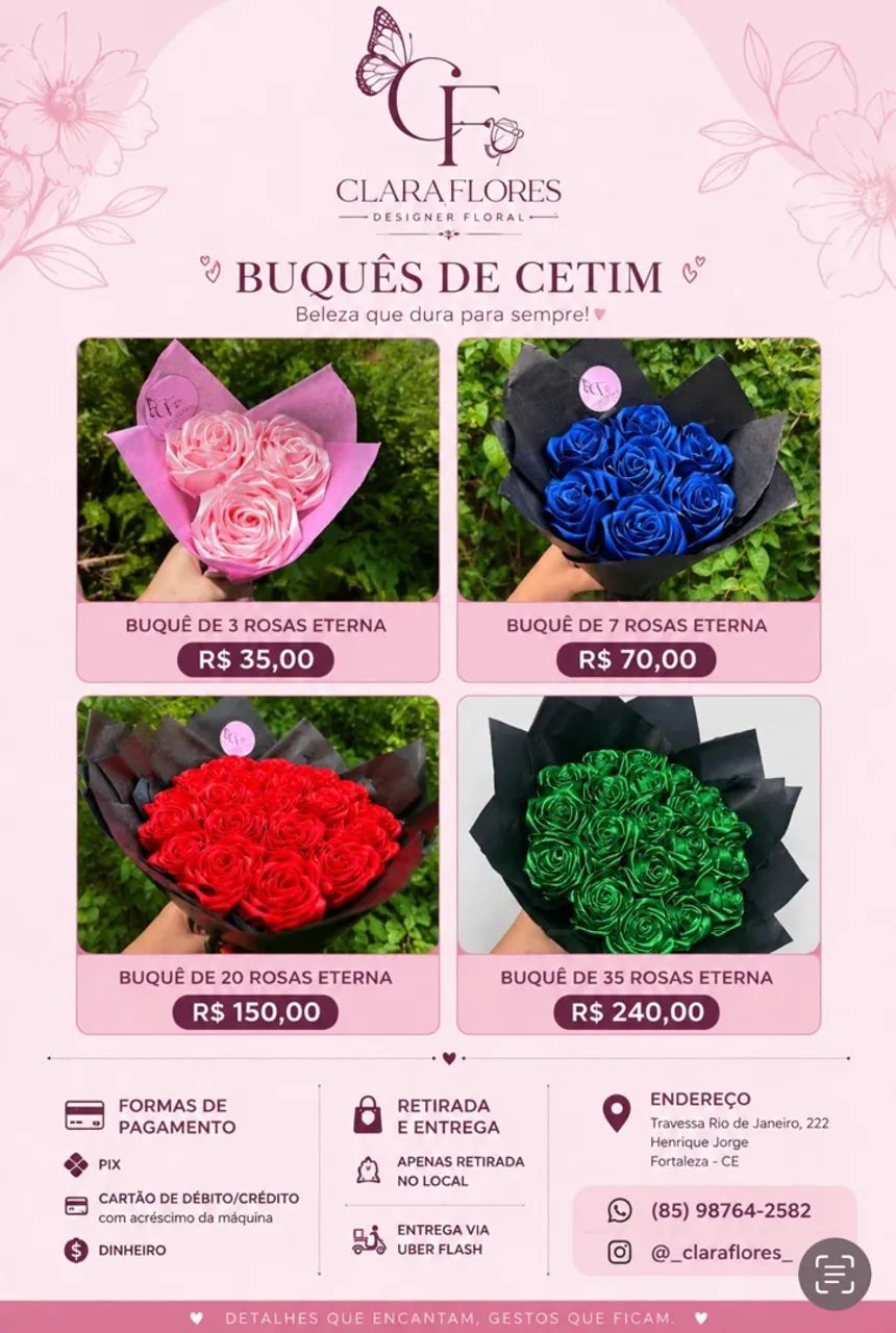Buquês de cetim 