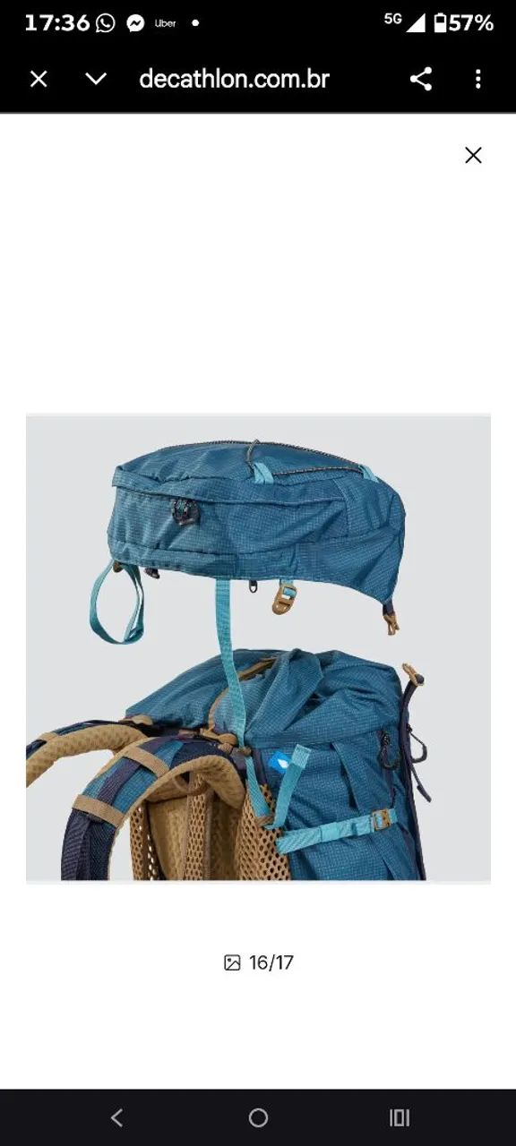 Mochila Adulta de Trekking 50L+10L Air MT500 Simond Azul - Foto 2