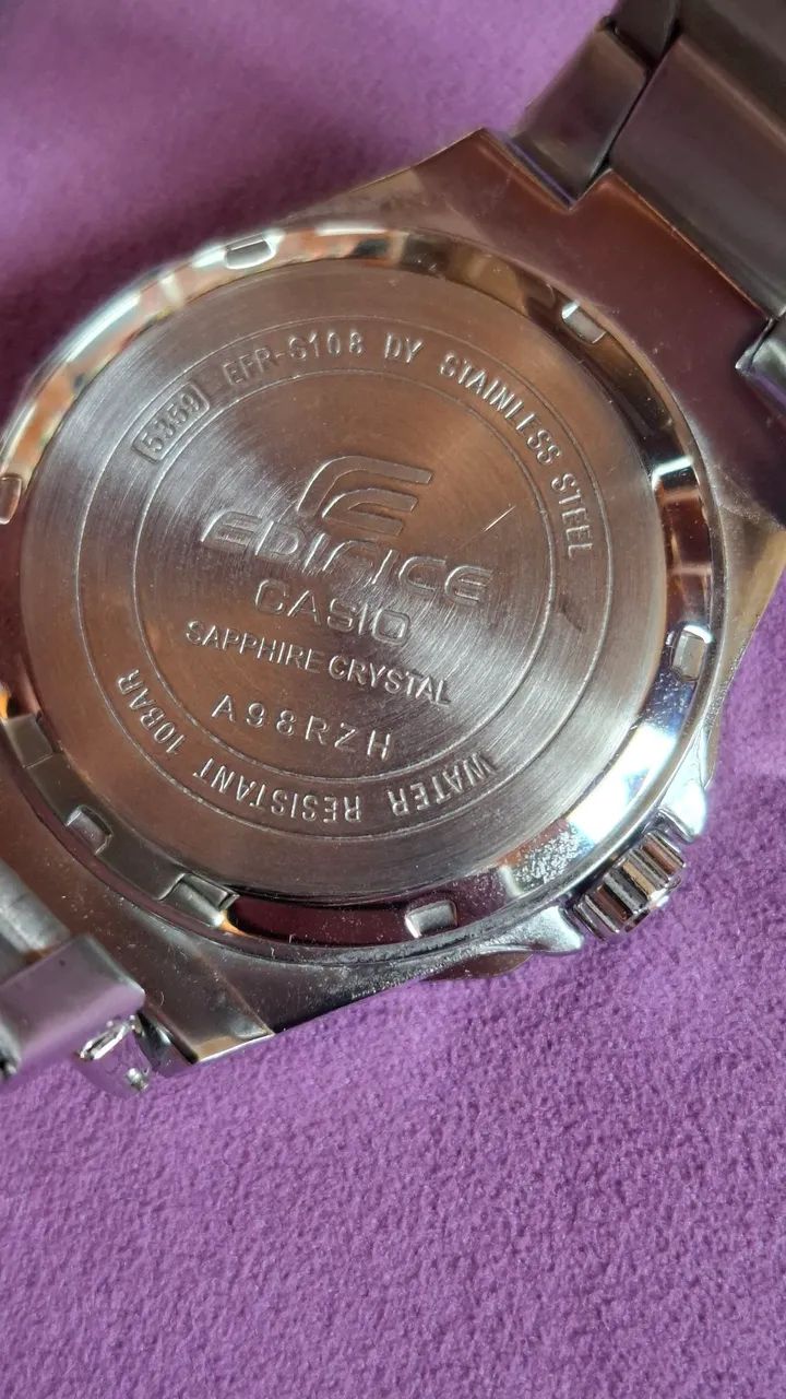 Casio Edifice Saphire fundo azul sem uso - Foto 4