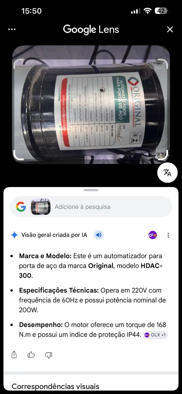Motor de porta de aço 300k