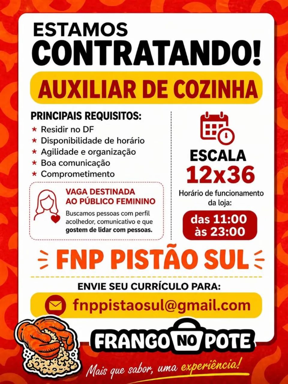 Auxiliar de Cozinha