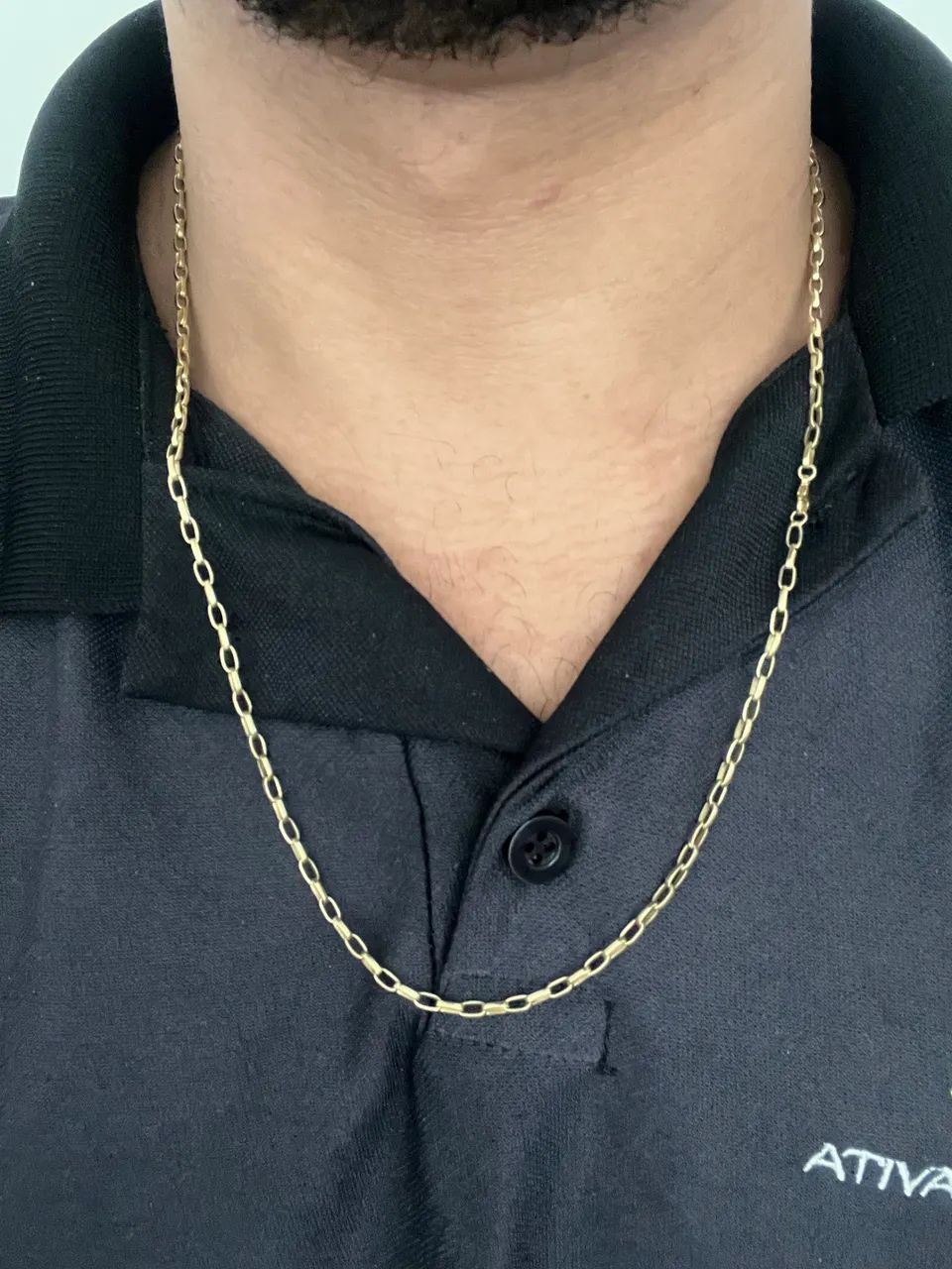 Corrente Maciça de Ouro 18k modelo tijolinho  - Foto 3