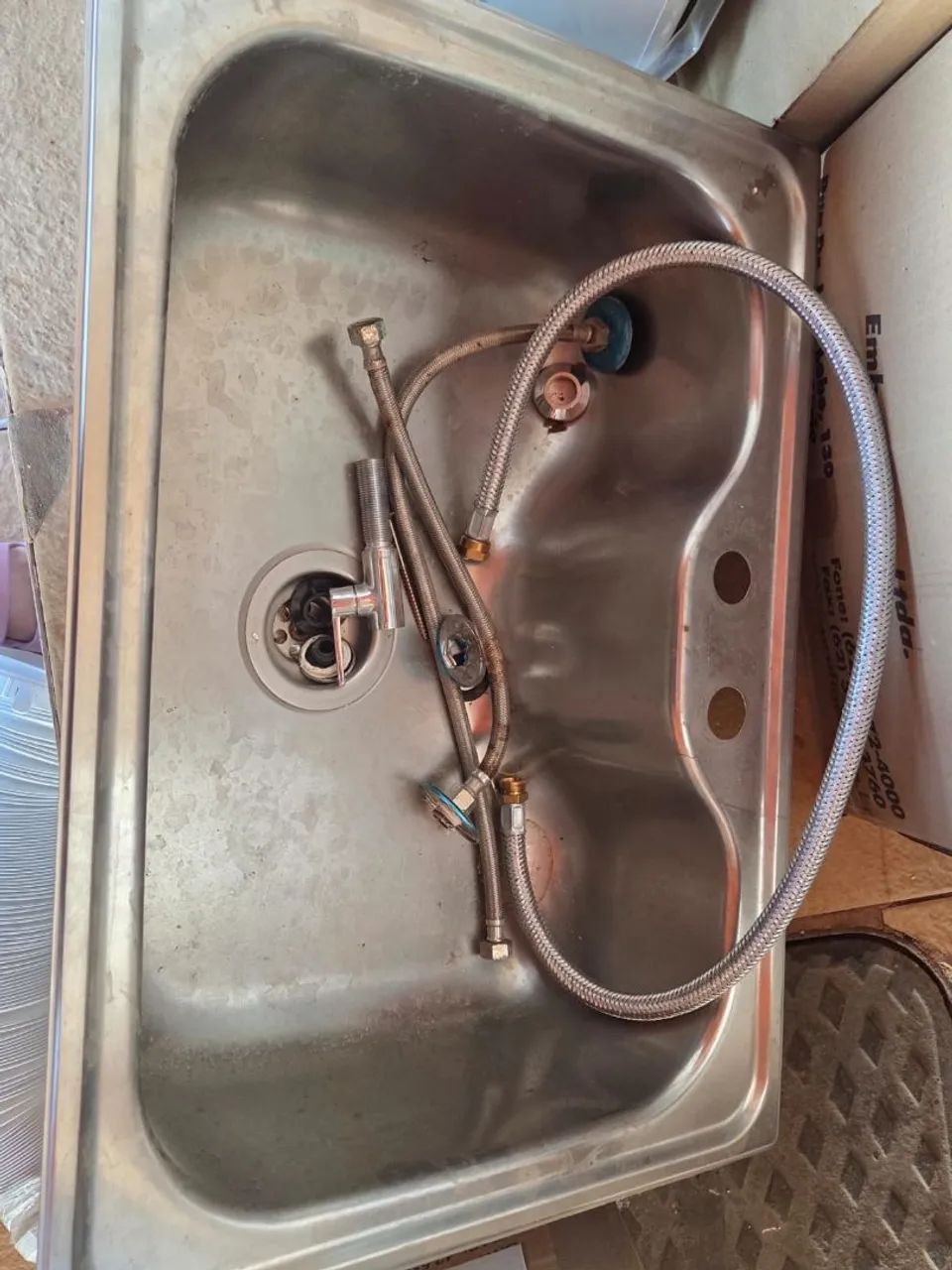 ? CHEAP TODAY FOR SALE - Tramontina Stainless Steel Sink 68x48 + Faucet ?