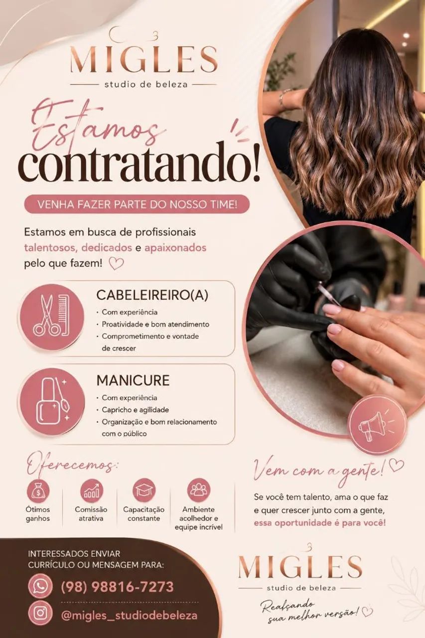 Preciso de uma manicure com urgência 