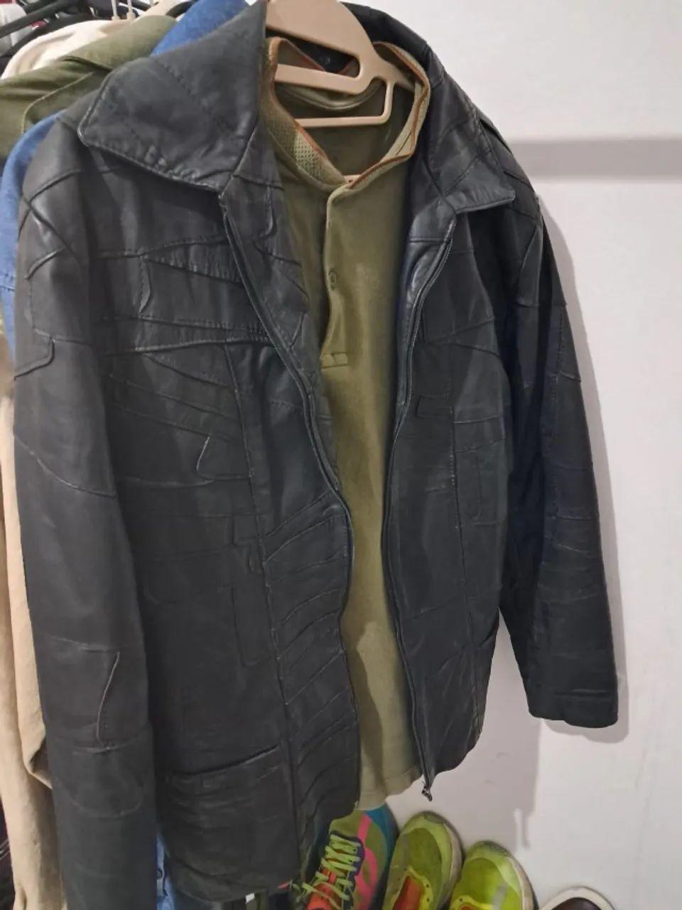 JAQUETA DE COURO MASCULINA - Foto 2