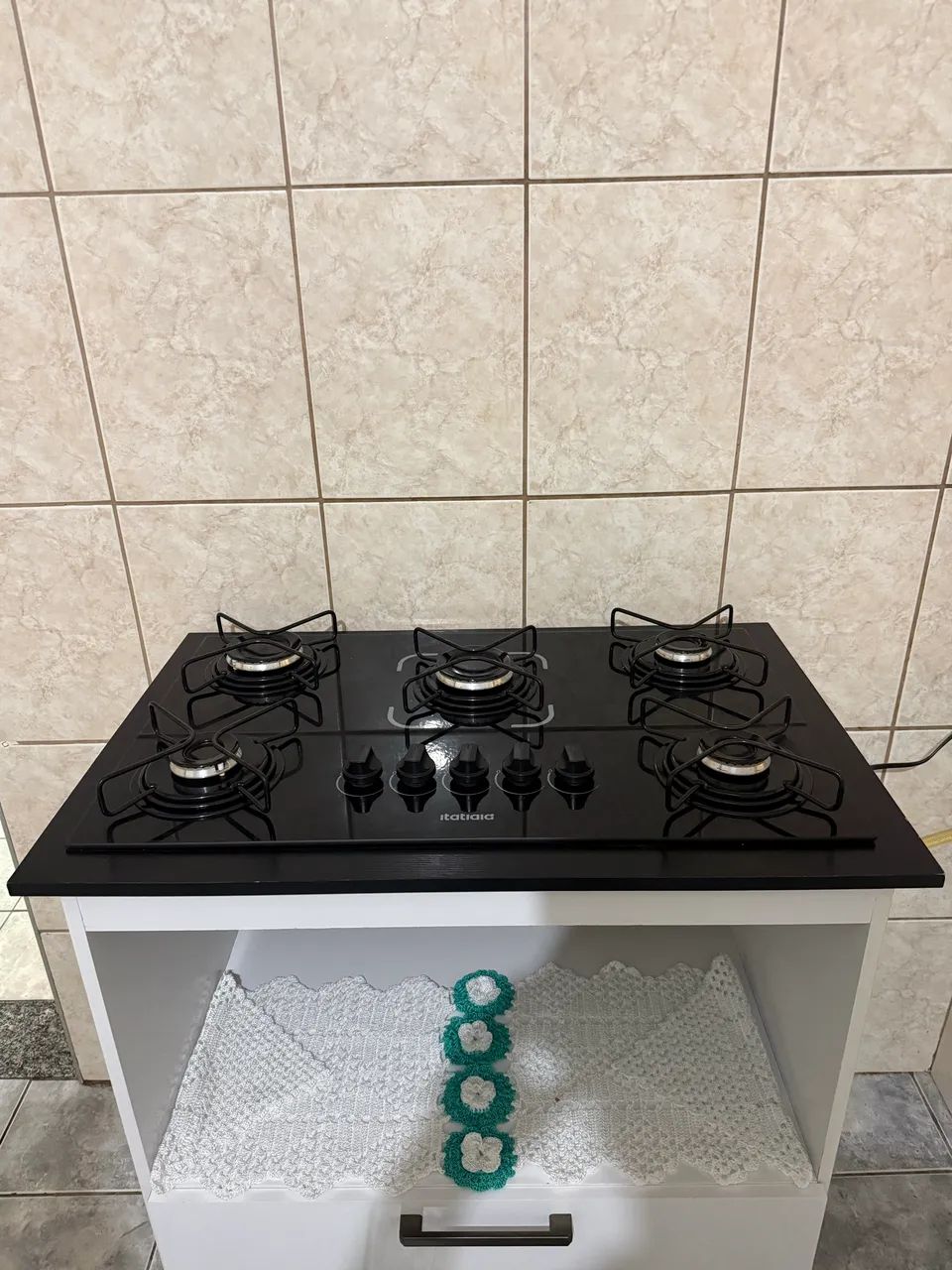 Fogão Cooktop 5 bocas com móvel 