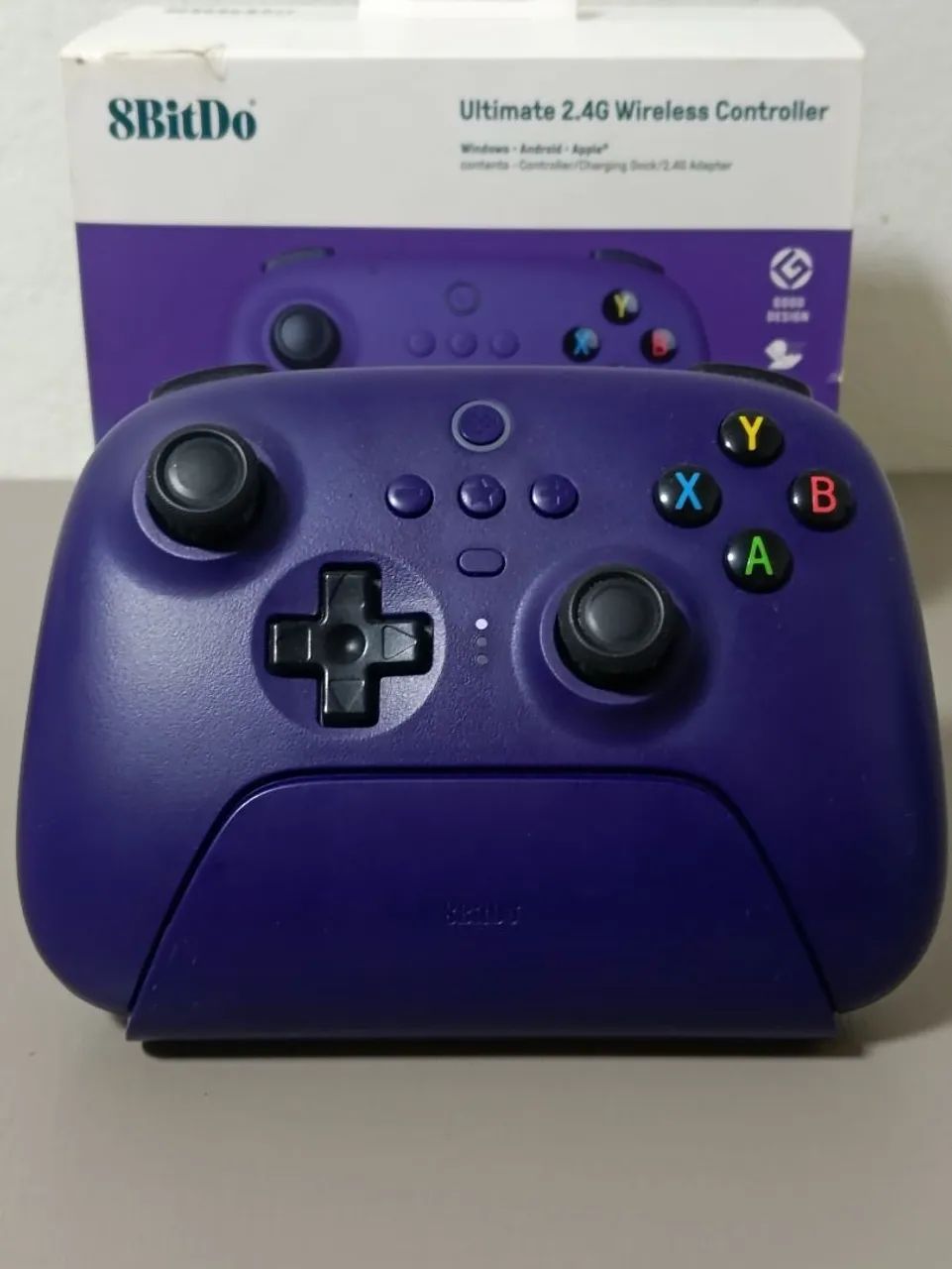 Controle 8BitDo roxo - na caixa  - Foto 3