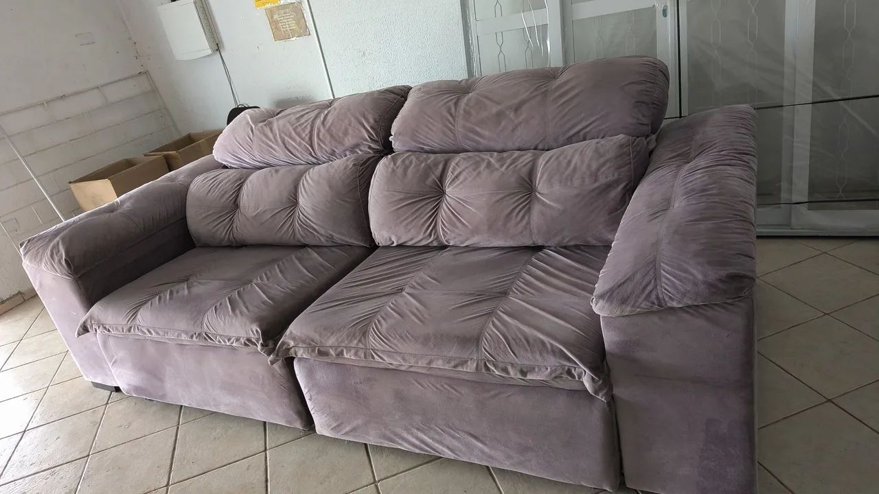 SOFA EM ÓTIMO ESTADO 2,60M 6 X SEM JUROS NO CARTÃO. - Foto 3