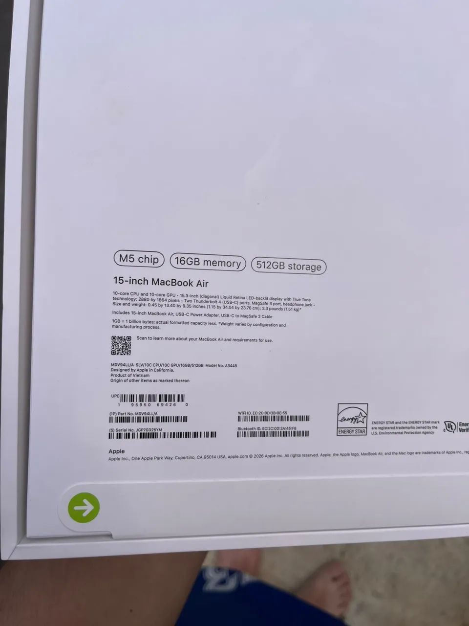 MacBook Air 15? M5 512GB