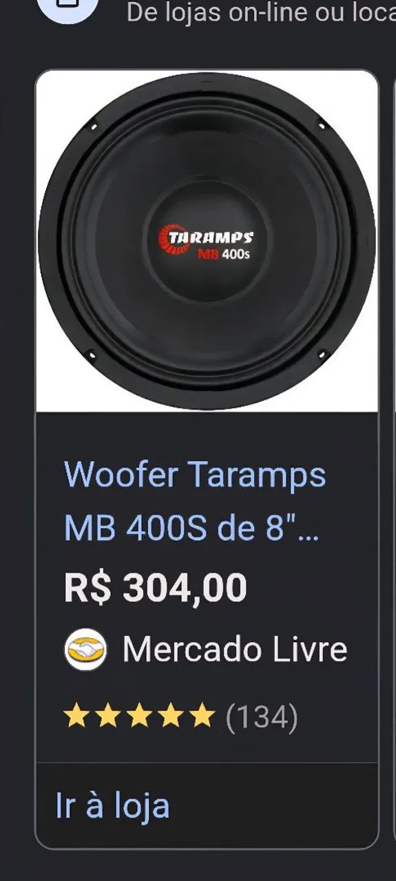 Par de médio Grave 8 polegadas - Foto 2