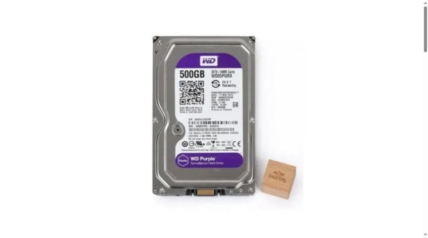 HD 500GB WD Purple SATA 3.5 Surveillance para DVR CFTV - Novo