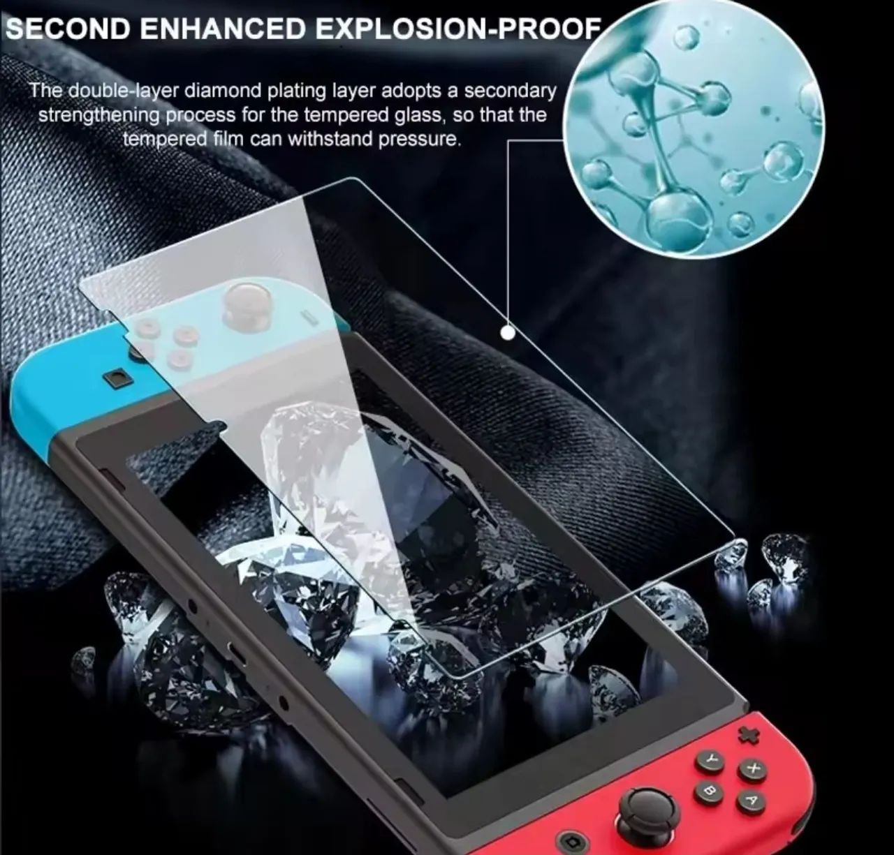 Película de vidro temperado Nintendo Switch 