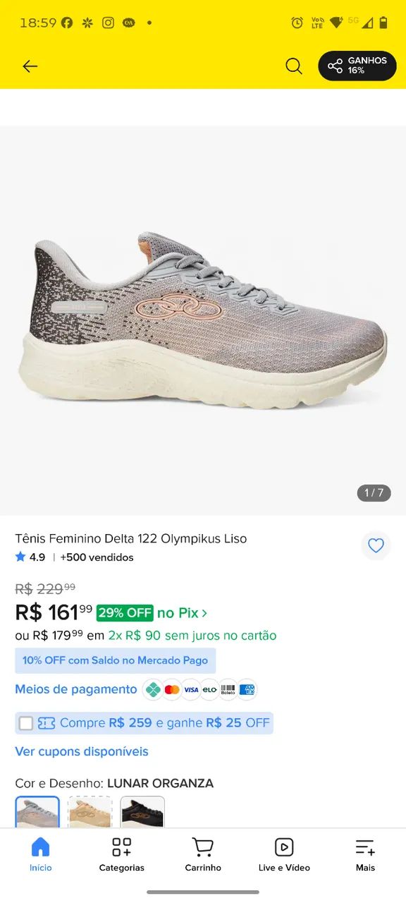 Tênis feminino 