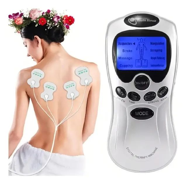 Massageador Elétrico Portátil Digital Therapy Cinza B