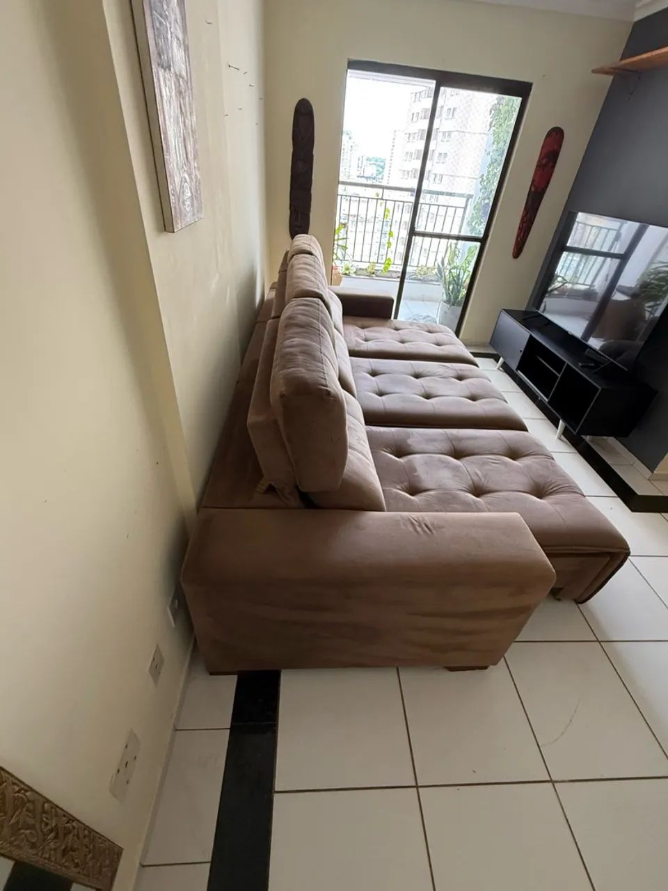 Sofá retrátil 3m em ótimo estado. aceito cartão  - Foto 5