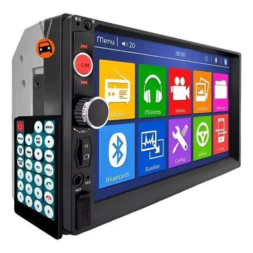 Central Multimídia dvd 7 Polegadas Tela Touch Bluetooth  Rádio som carro - Foto 2