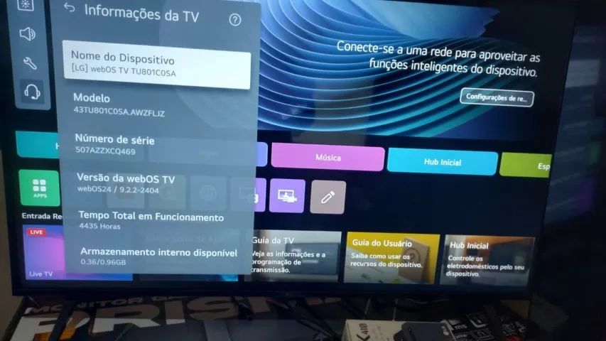 tv lg 43 polegadas 4k, 4 meses na garantia, nao aceito trocas com nota e caixa