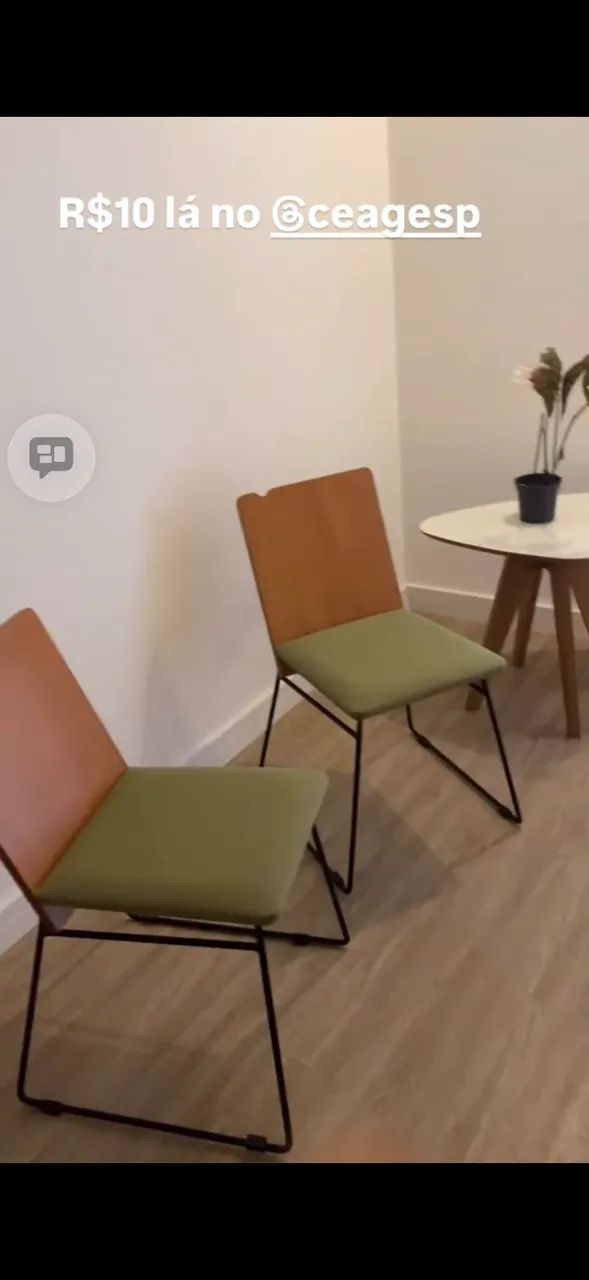Cadeiras modernas seminovas (preço unidade) 