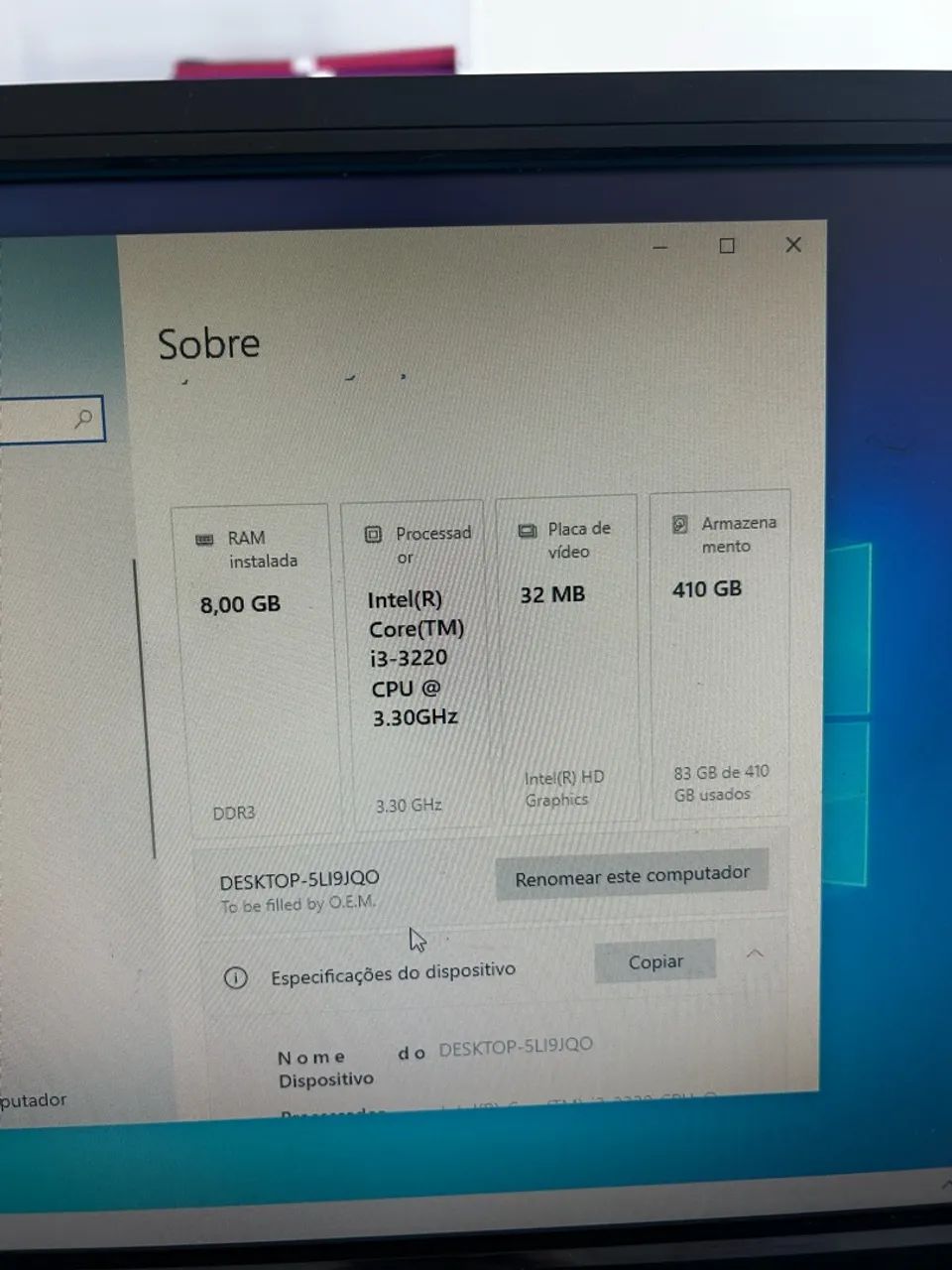 Computador completo i3 SSD 8gb de RAM - Foto 2