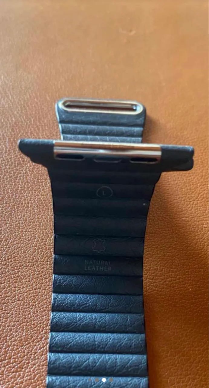 Pulseira Apple Watch Couro Loop Dark Grey - Foto 4