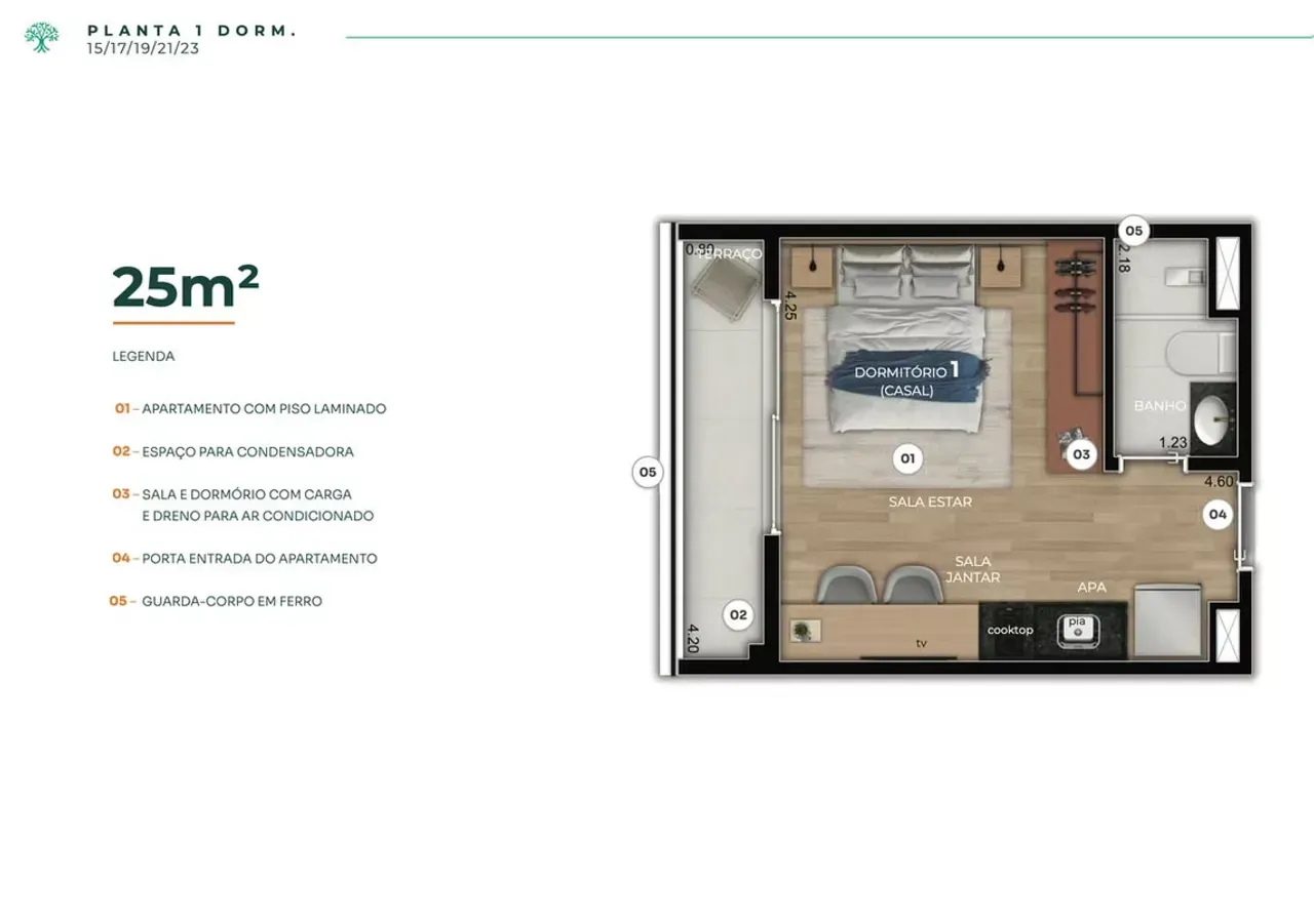 PLANTA 25m²