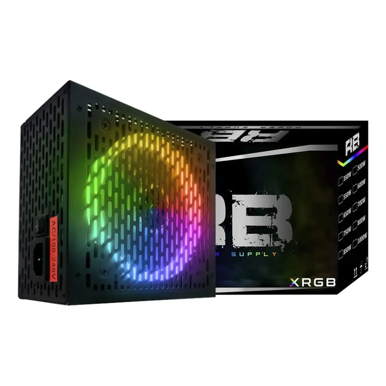 Fonte Atx 500w BRX 80 Plus Bronze Automática Rgb Rainbow<br>