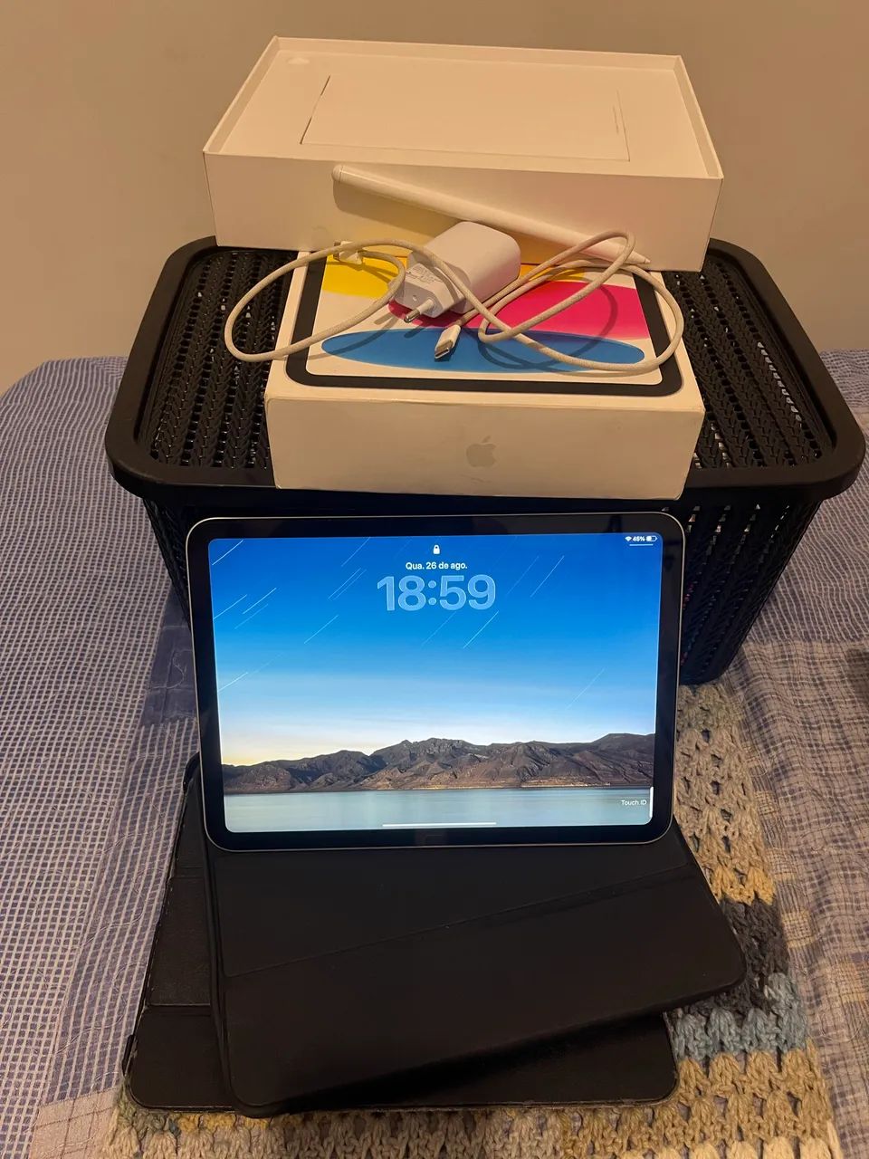 iPad 10 - Caixa, Caneta, carregador - Foto 2