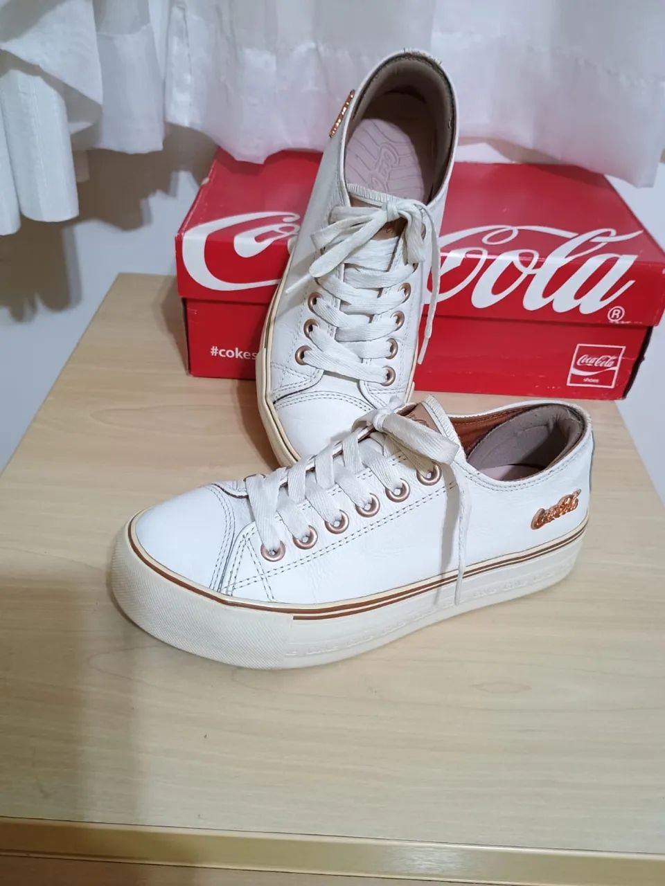 Tênis de Couro original da CocaCola  - Foto 4