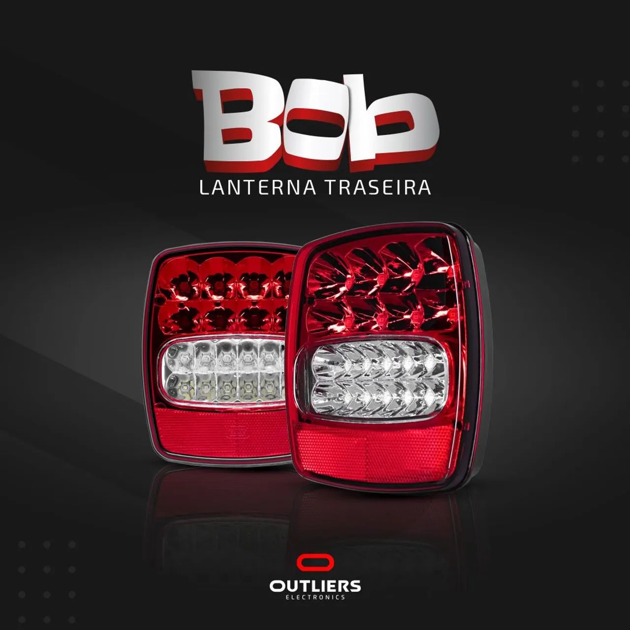 Lanterna de LED Bob Marmitão  c/ Luz de placa 24V e 12V - Caminhão (01 unidade) Outliers - Foto 3