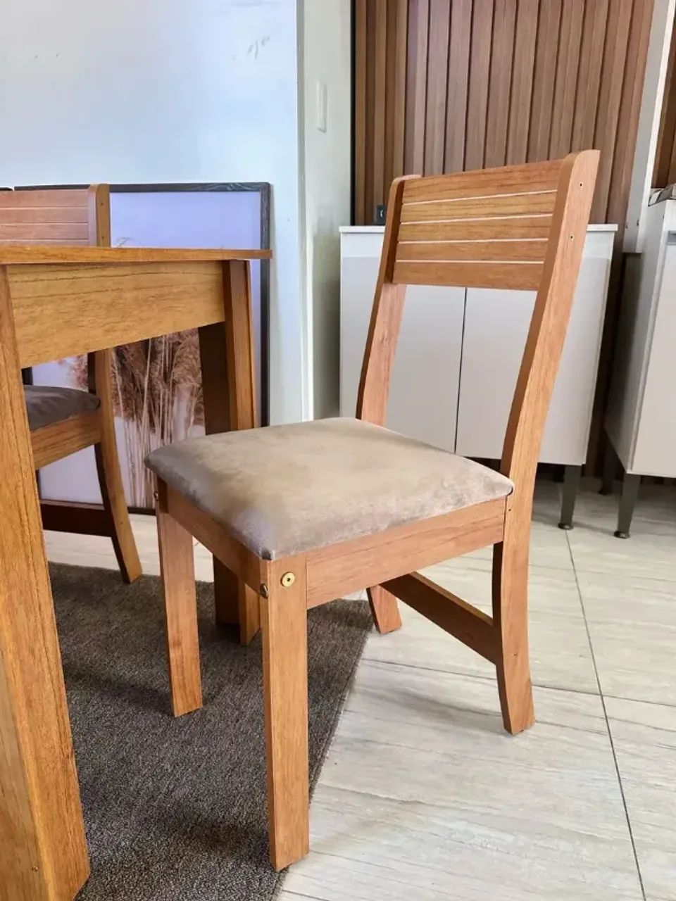 Mesa de jantar 4 cadeiras mdf - Foto 2