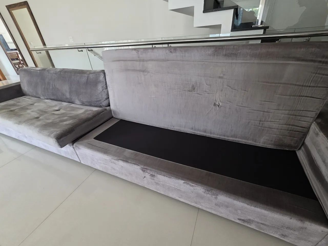 Sofá modular 4,02 x 0,95 m, duas partes - Foto 2