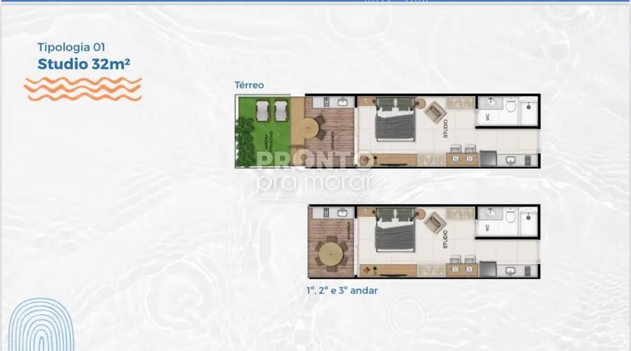 Flat com 1 quarto em Carneiros