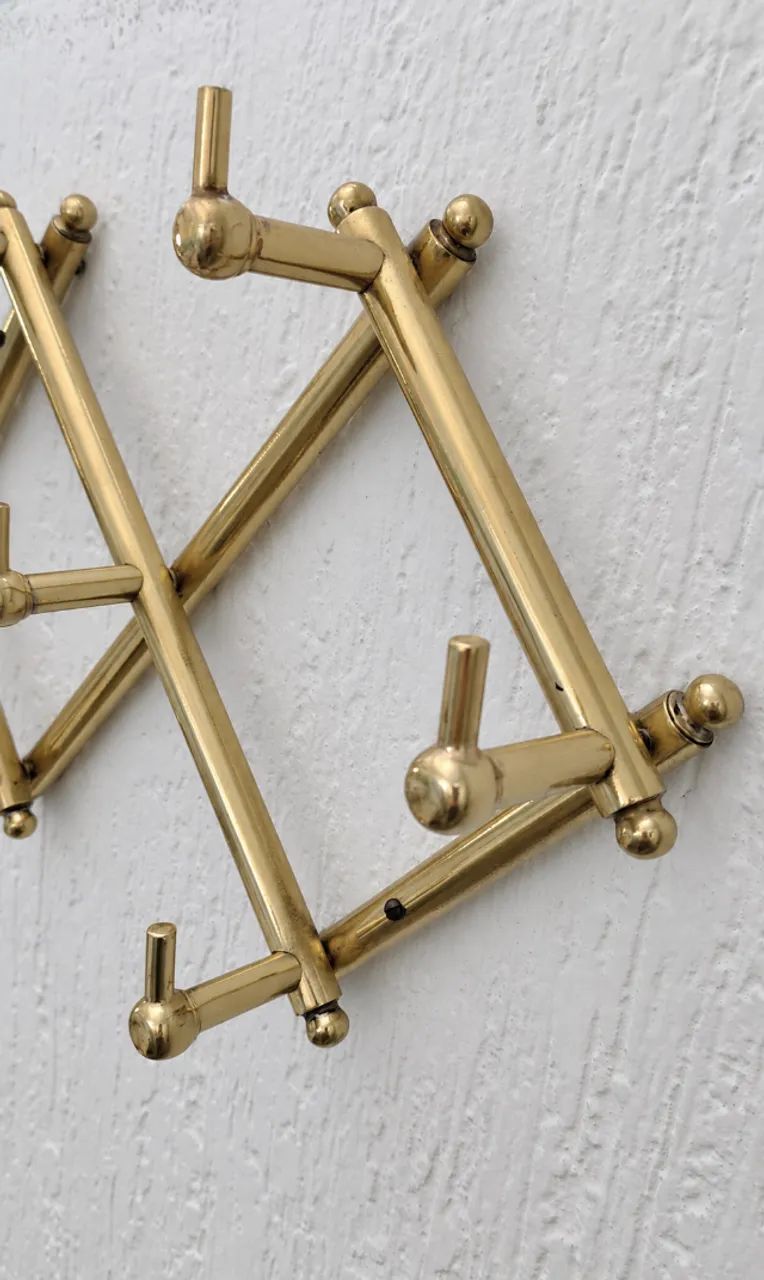 Cabideiro de Parede em Metal Dourado  - Foto 2