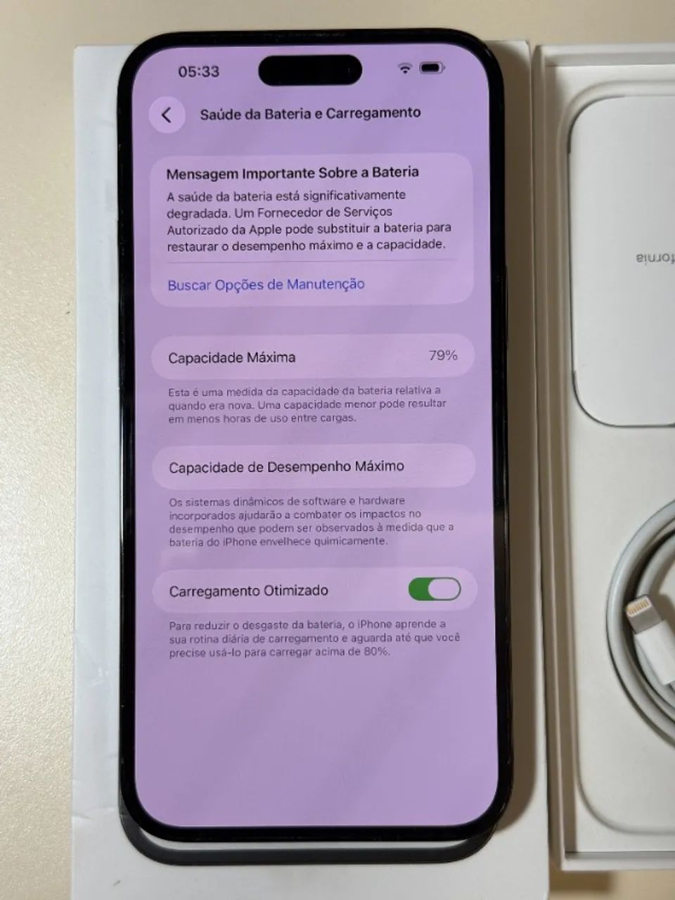 iPhone 14 Pro Max 256GB Preto ? Completo (Caixa + Cabo) | 79% Bateria - Foto 5