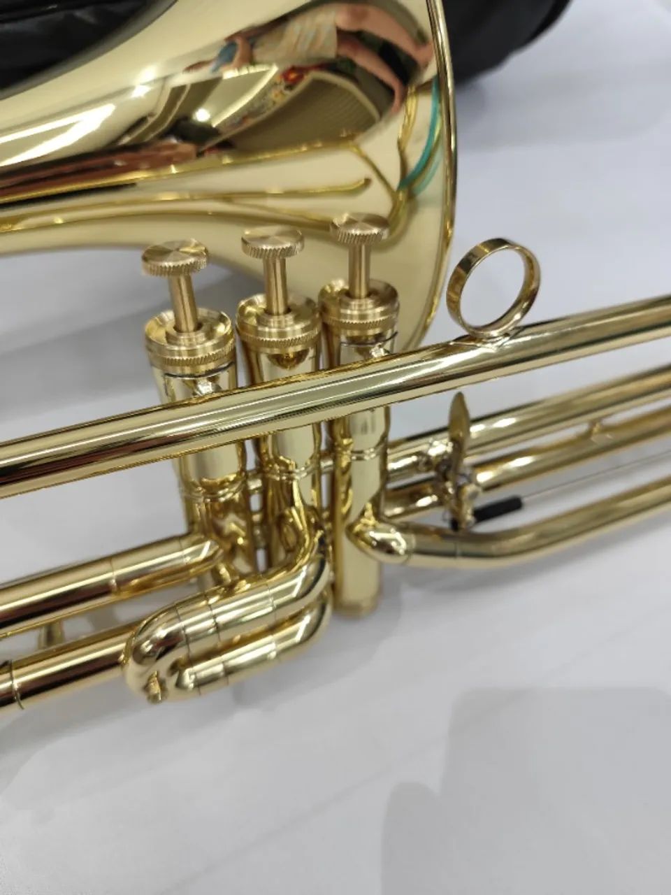 Trombone HS Musical TBV2 Sib Trigger - c/ Gatilho e Contrapeso - Laqueado - NOVO R$ 11.990 - Foto 4