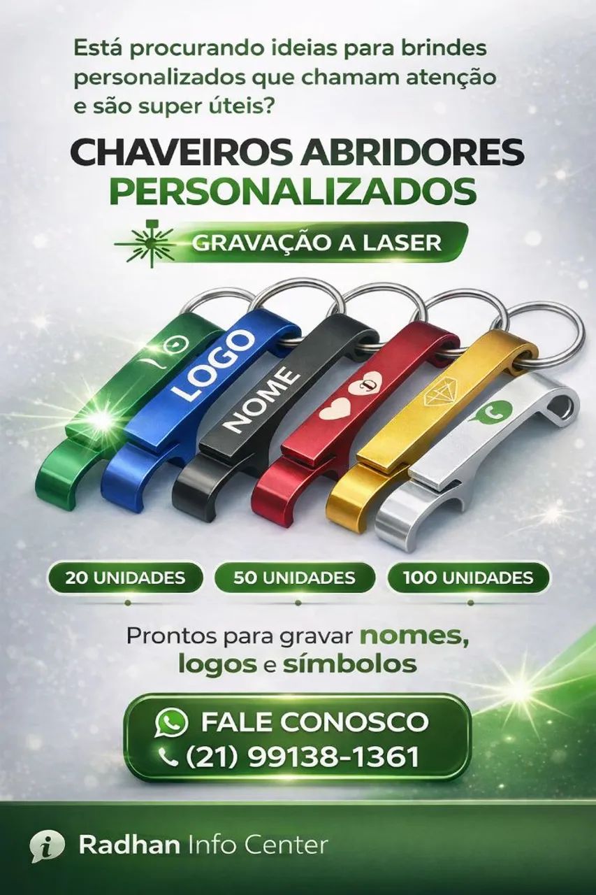 Chaveiros personalizados a laser