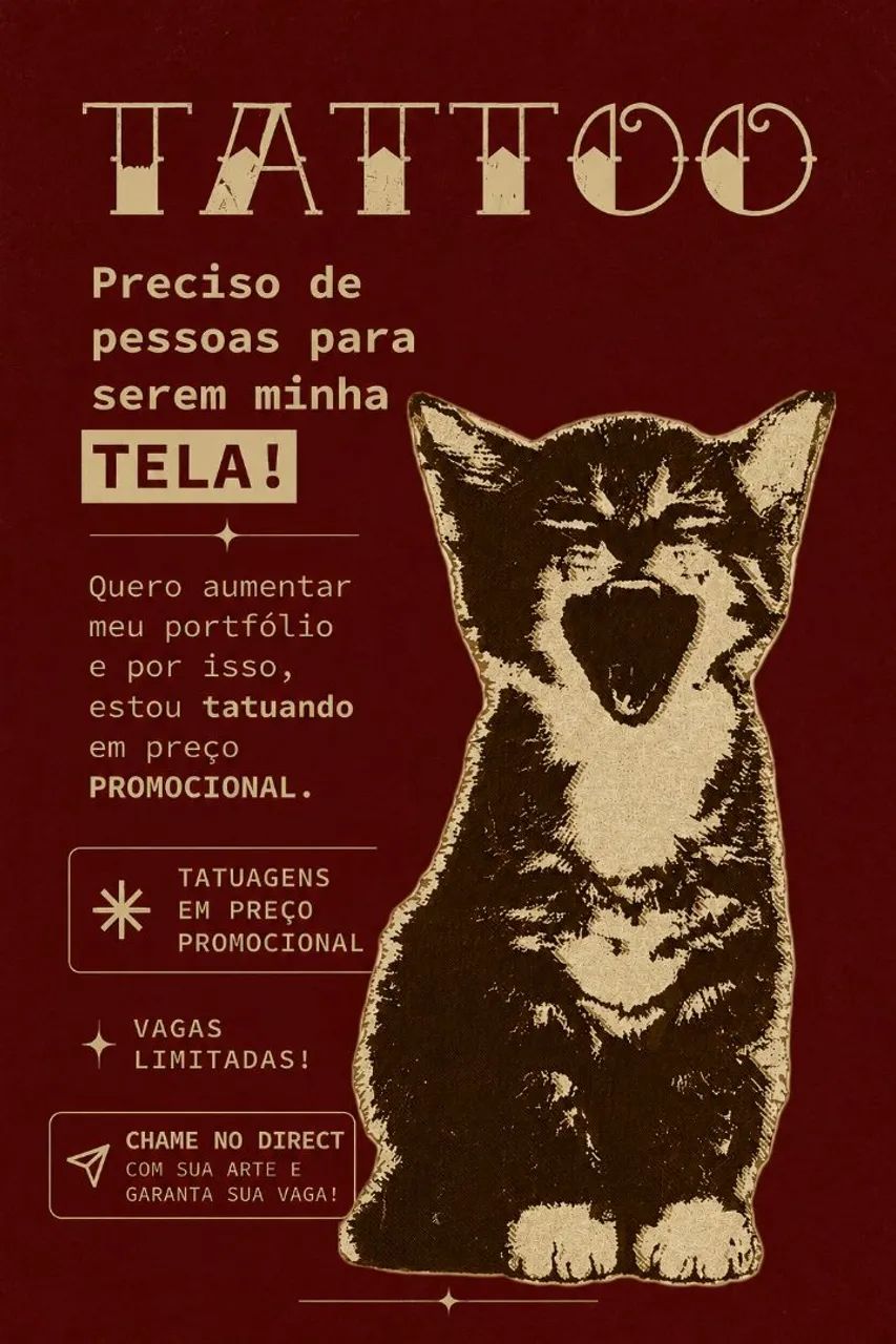 Promoção de tatuagem!