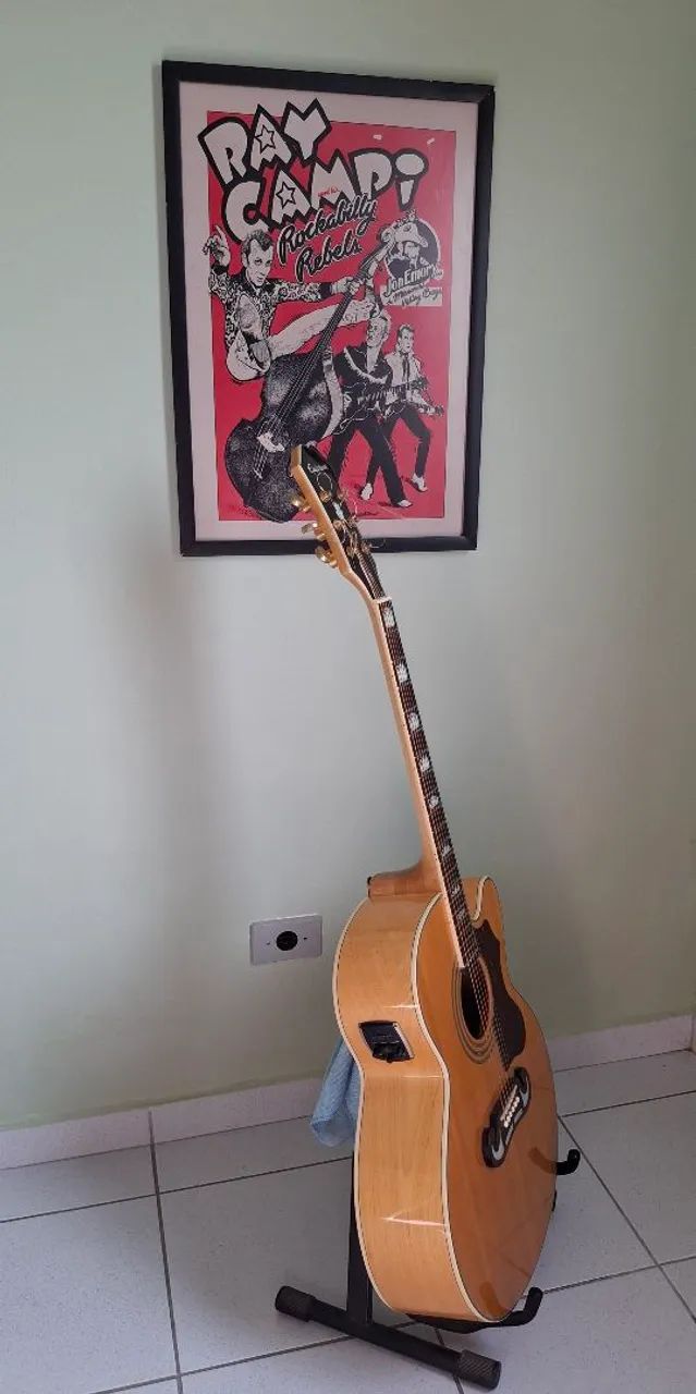 Violão Epiphone EJ200 + Amplificador Borne Studio A70 - Foto 4