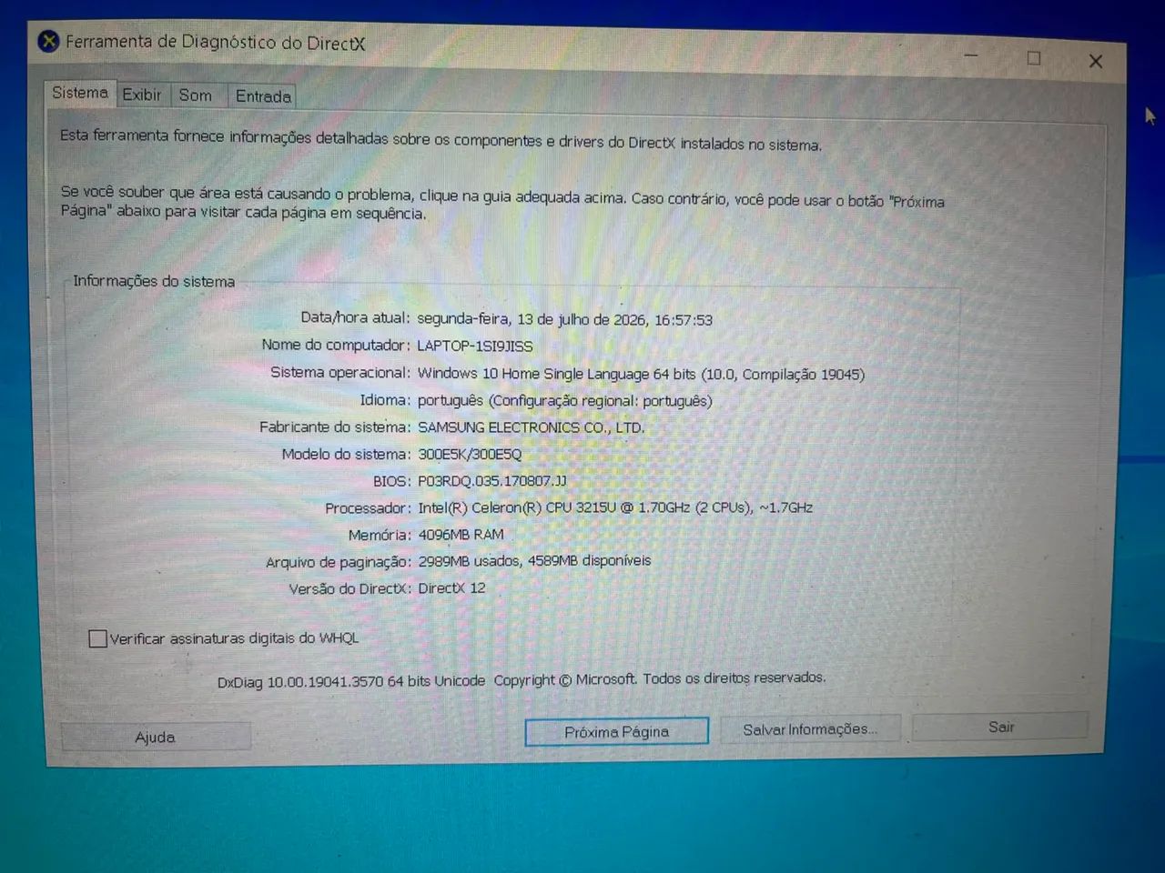 Notebook à venda 
