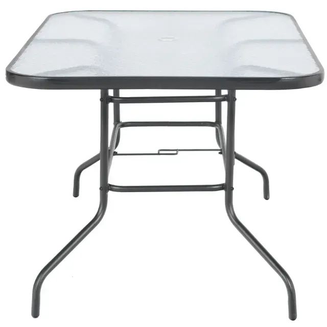 MESA VIDRO RETANGULAR 140X90CM