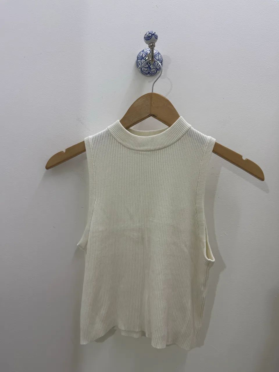 blusa em tricô off white 