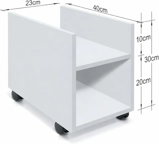 Suporte Branco Para Cpu Gabinete Com Rodinhas - Foto 2