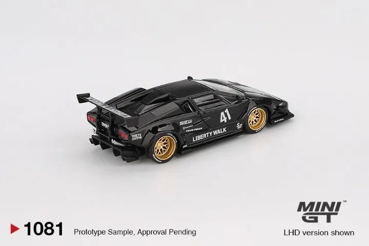 MINI GT 1081 - Lamborghini Countach LB-WORKS Black MINIATURA 1/64