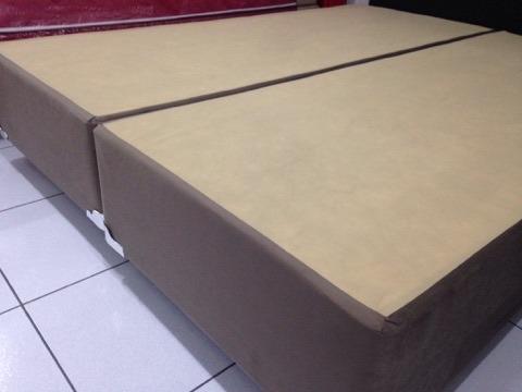 Base Box Queen Size em Suede Marrom - Foto 2
