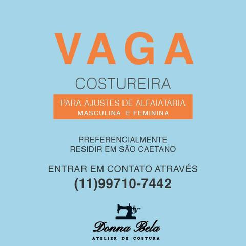 Vaga para costureira