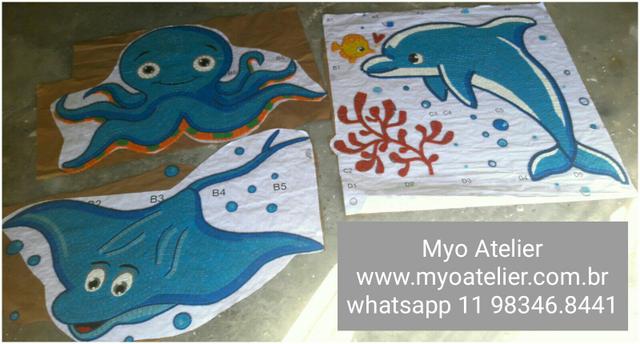 Âncora Mosaico, piscina, golfinho, mandala, piso mosaico - Foto 5