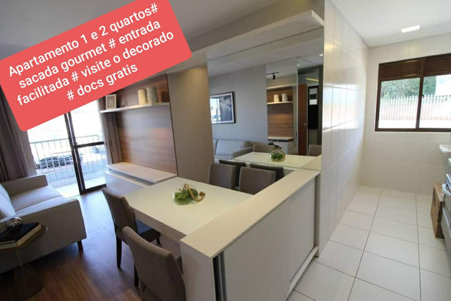 Apartamento + sacada gourmet + entrada facilitada + documentação inclusa