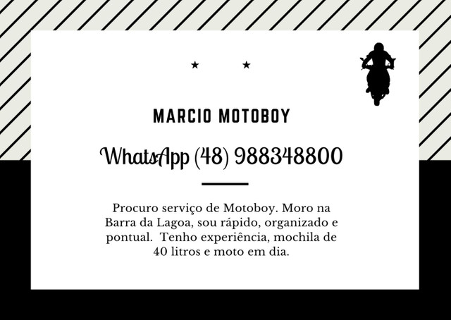 Motoboy Disponível Região Leste