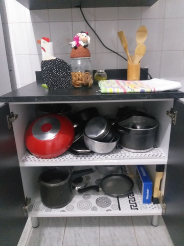 Balcão Duplo Bartira Rubi (ex-Izabel) com 2 Portas e 1 Prateleira<br><br> - Foto 3